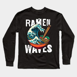 Ramen waves Long Sleeve T-Shirt